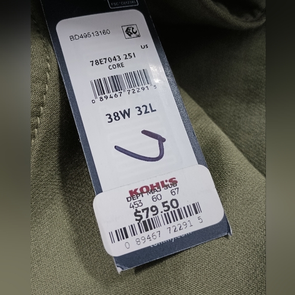 Tommy Hilfiger Men's "Th Flex" Green Jean Pants Size 38 Brand New With Tags - Picture 3 of 15